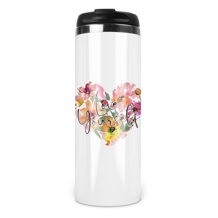 Love Yourself 14oz Coffee Tumbler for wholesale by Uncommon Serendipity