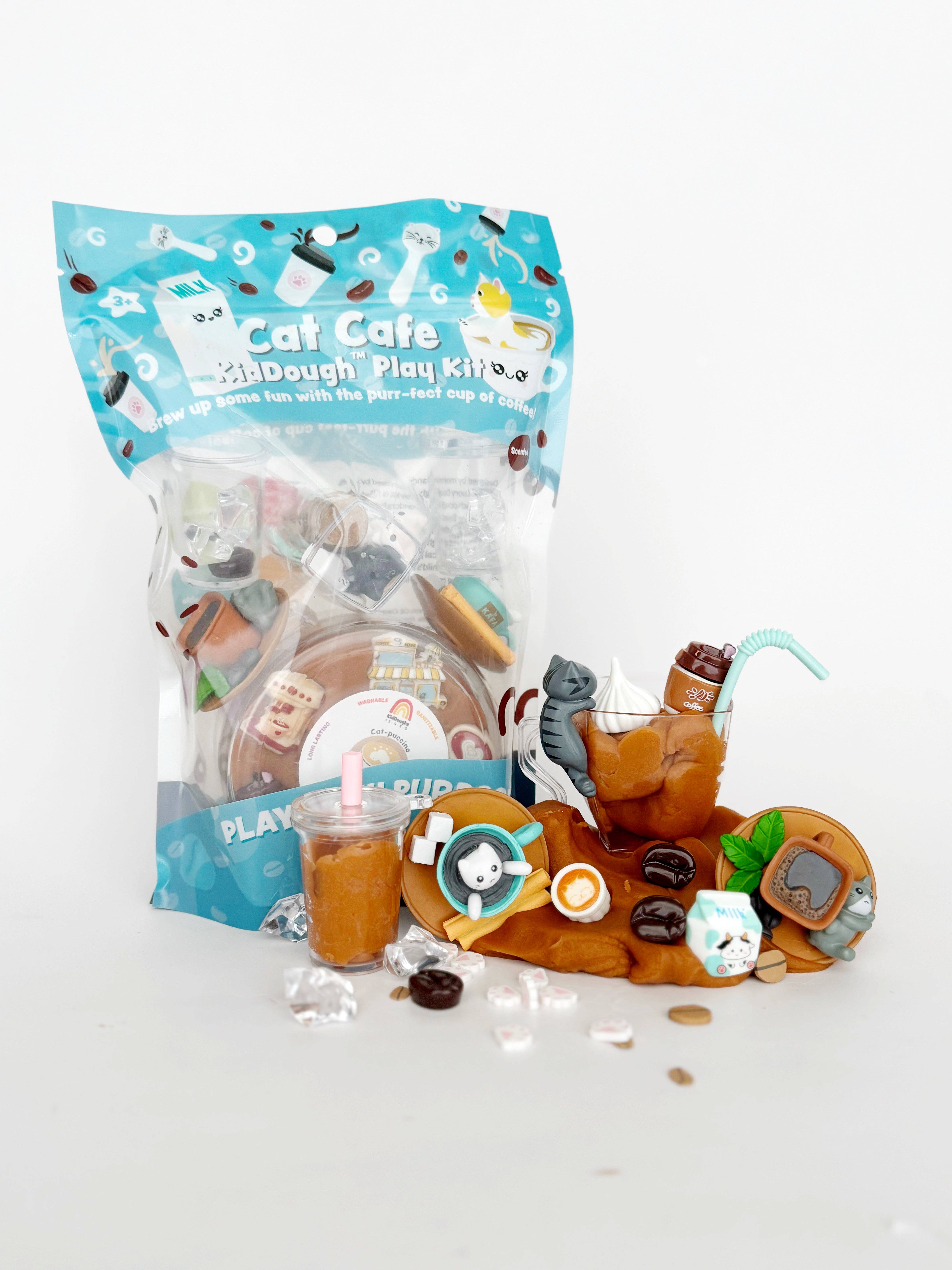 Earth Grown KidDoughs (KidDoughs by EGKD) - Vente Pâte ingénieuse/slime – enfant - Kit de jeu KidDough Café des chats4