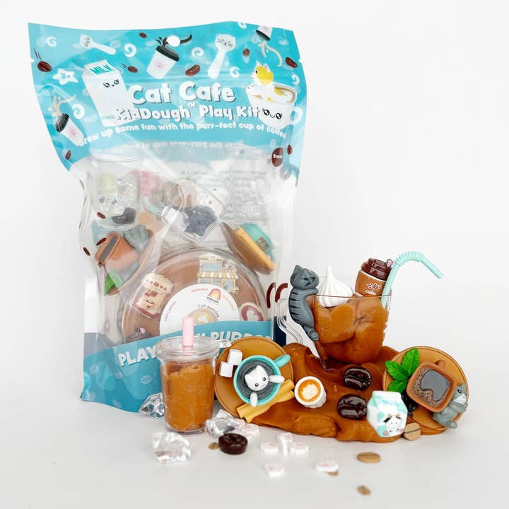 Earth Grown KidDoughs (KidDoughs by EGKD) - Vente Pâte ingénieuse/slime – enfant - Kit de jeu KidDough Café des chats4