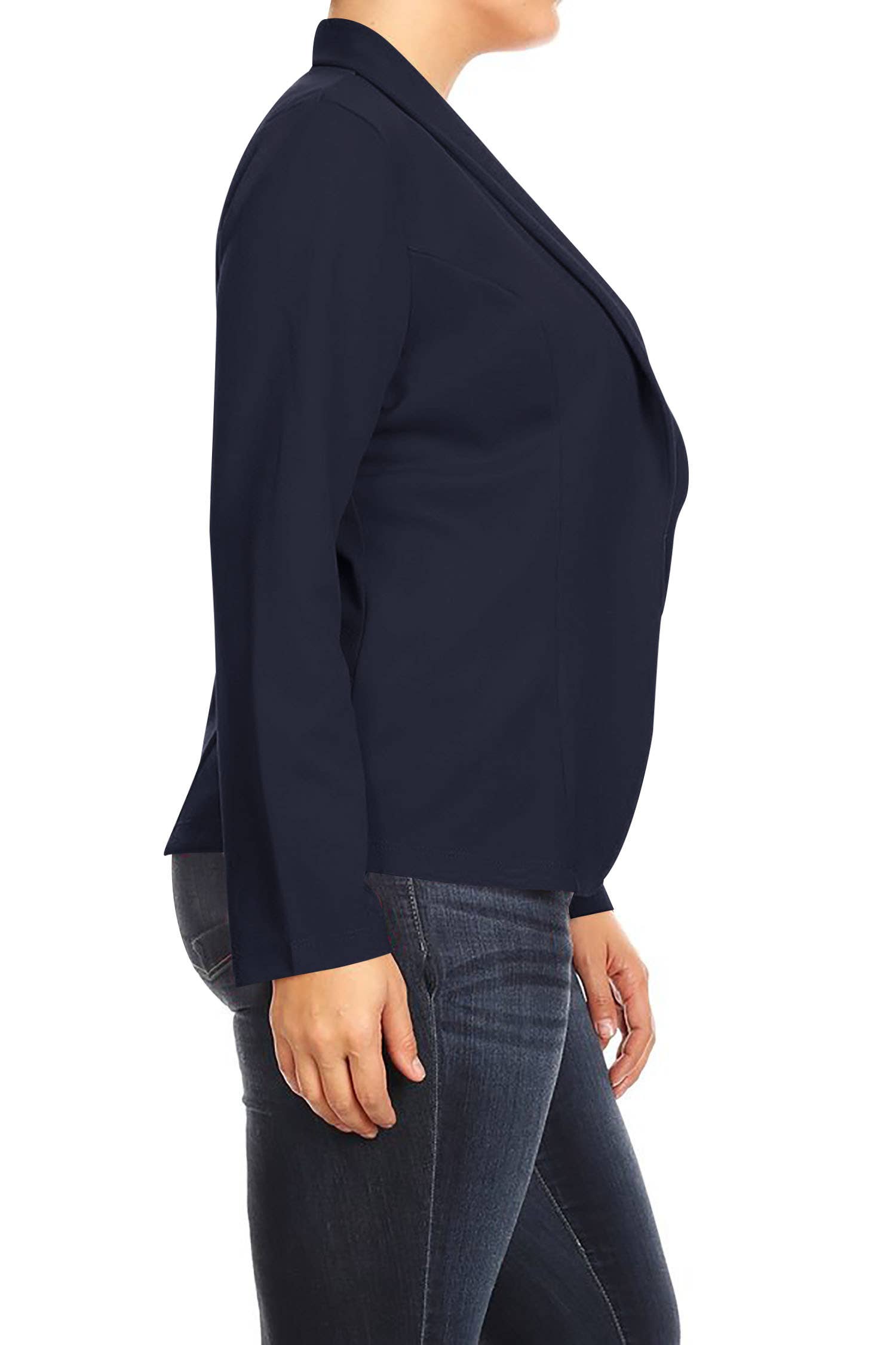 MOA COLLECTION - Wholesale Blazer - Women's - Plus Size Casual Open Front Office Work Wear Blazer Jacket45