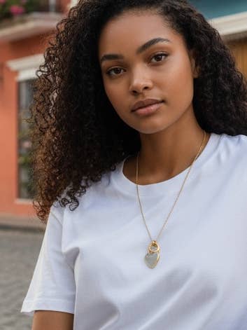 Gebrochene Herzen sind blaue Halskette für den Großhandel von jools & joplin