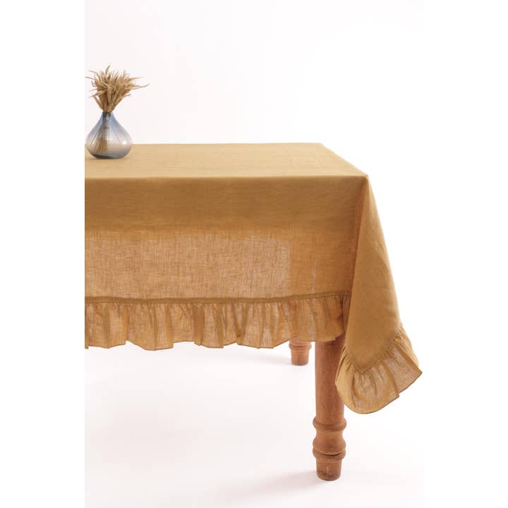 Live Linen - Wholesale Tablecloth - Linen Tablecloth with Ruffle Trim – Classic9