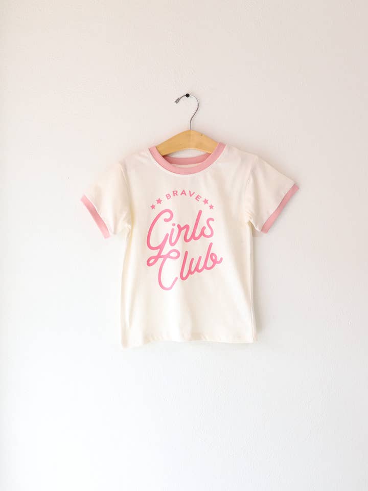 Polished Prints - Wholesale Screen Printed T-Shirt - Kids - Brave girls club graphic tshirt, trendy toddler clothes