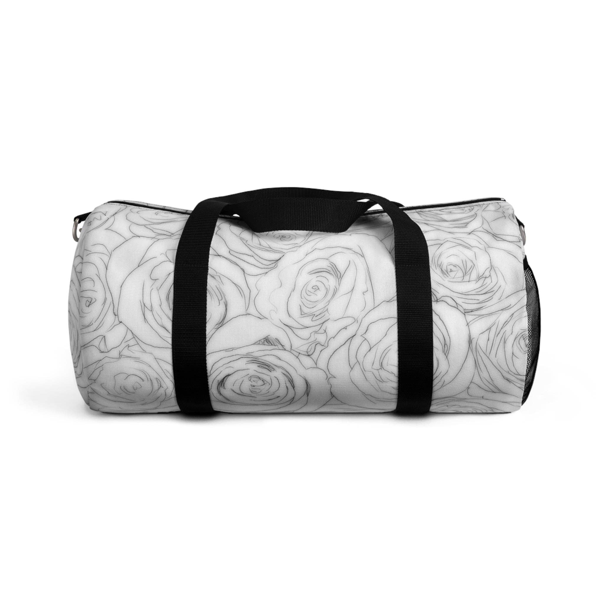 Los Angeles Mercantile™ - Wholesale Weekender Bag - Women's - White Rose Duffel Bag Flower Lover Gym Bag1