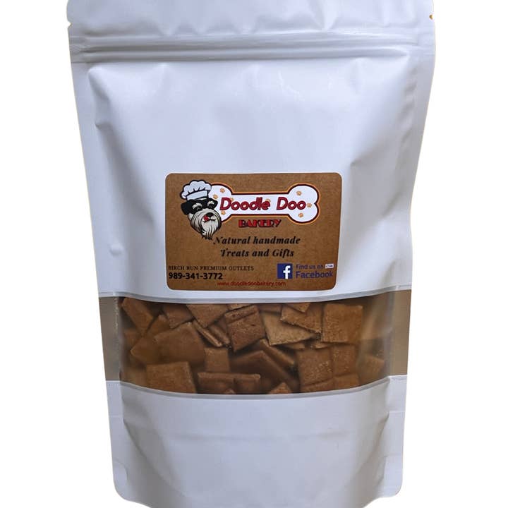 Homemade Dog Treats - Peanut Butter Bits Dog Biscuits 1/2 lb for wholesale by Doodle Doo Bakery