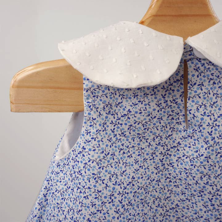 MARCELA – Großhandel Kleid – Baby – Ärmelloses Bubble Dress mit Peter-Pan-Kragen Bluebells