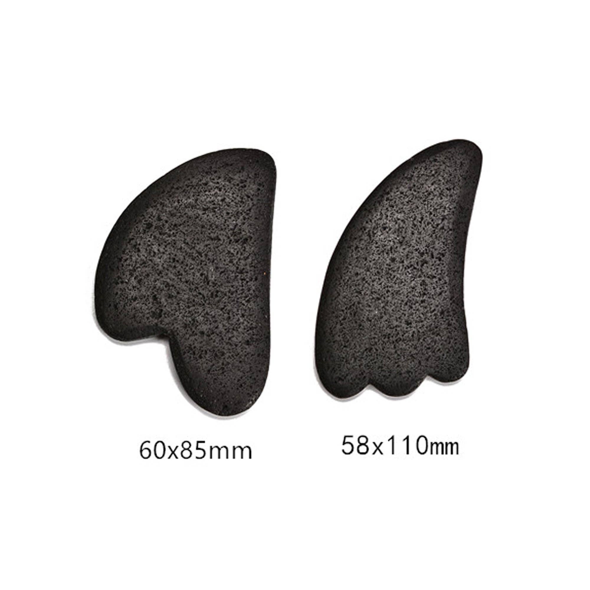CRCBEADS - Wholesale Gua Sha Tool - Black Lava Gua Sha Massage Stone Tool Size 58x110mm 60x85mm Sold by Piece3
