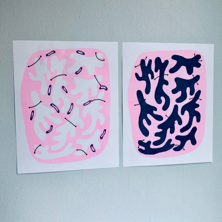 Potato Bread Press - Wholesale Art Print - Cloud Risograph Print2