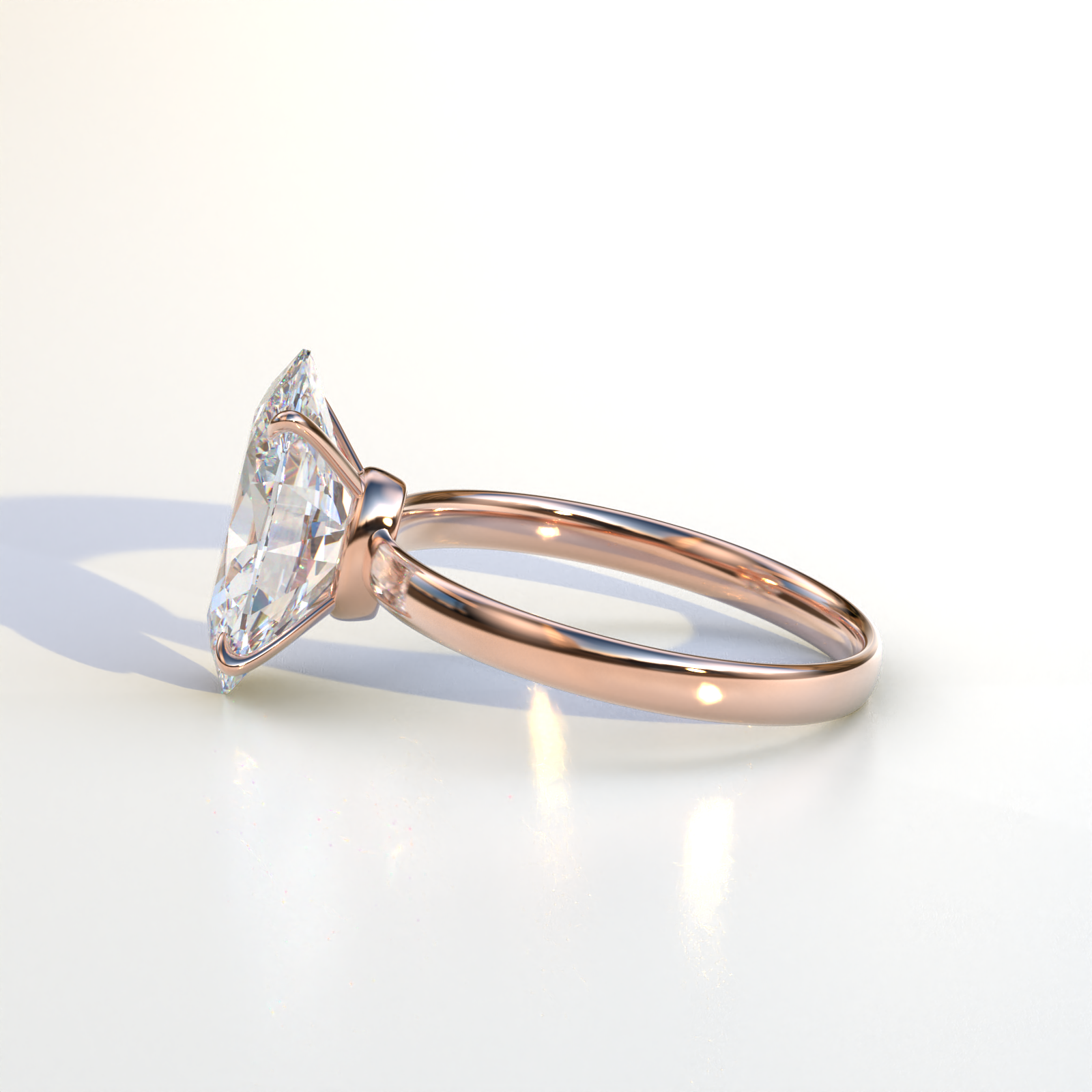 Mohana Jewels - Luxury - Wholesale Engagement Ring - 4 Carat Oval cut Lab Grown Diamond Solitaire Engagement Ring, E VVS Diamond - Cadris11