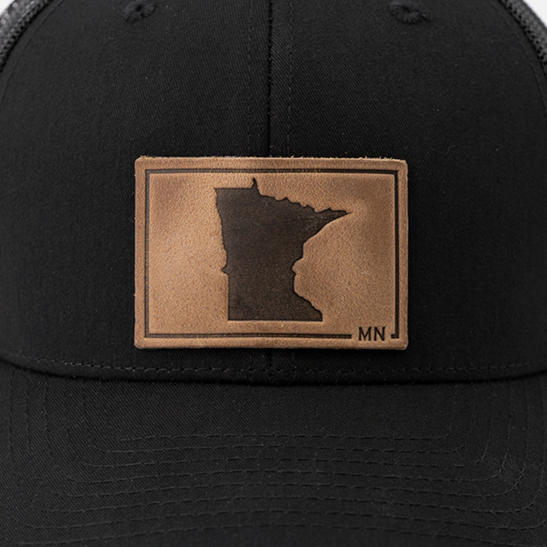 Range Leather Co. - Wholesale Trucker Hat - Unisex - Minnesota Silhouette Hat | Leather Patch Trucker Hat6