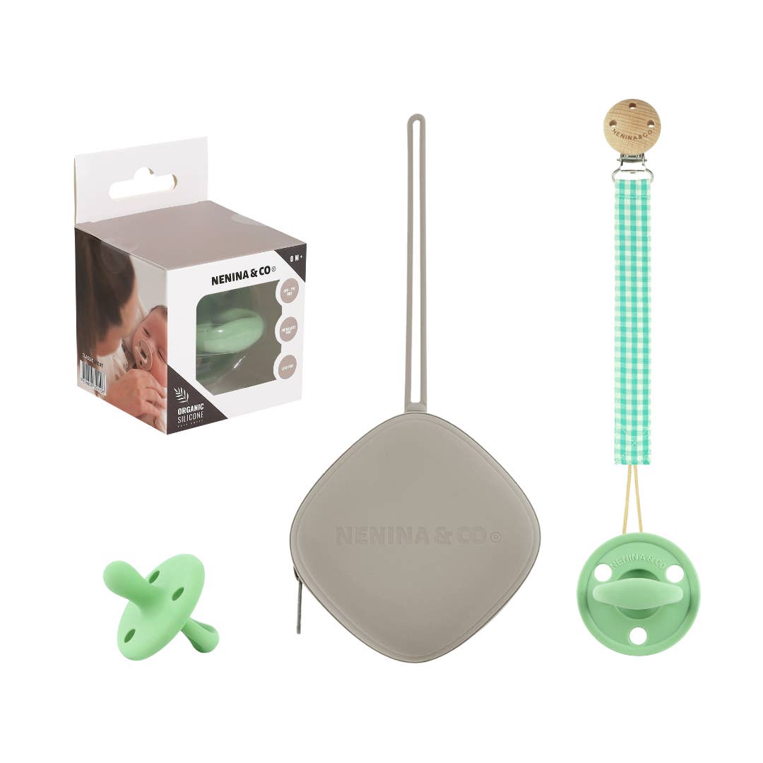 Nenina & Co - Wholesale Pacifier - Baby - PACK 2 PACIFIER CLIPS + 1 CLASSIC PACIFIER + 1 PACIFIER HOLDER NENINA & CO