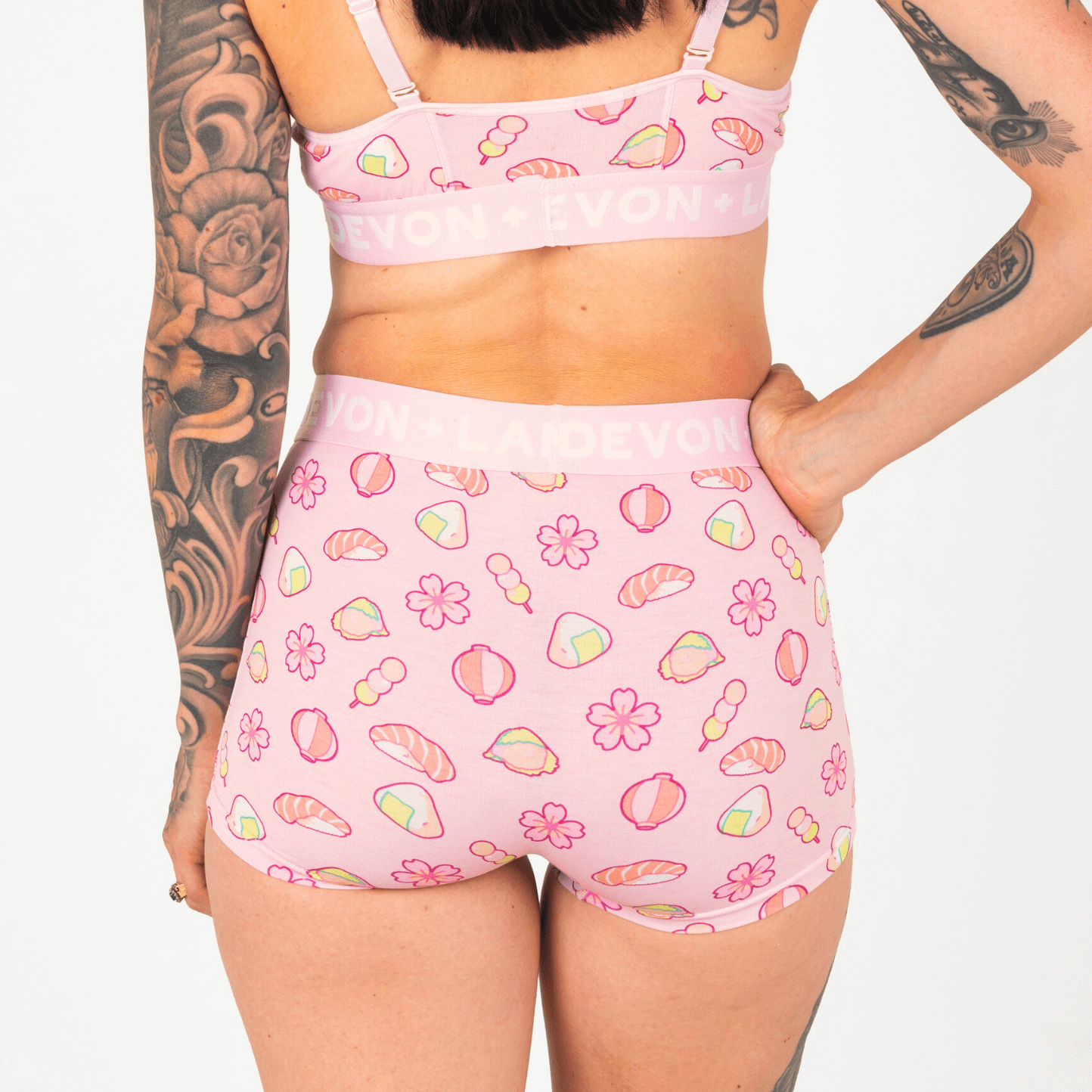 Devon + Lang - Wholesale Underwear - Women's - Bria Women's Boyshort - Sakura Snacks3