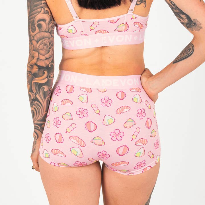 Devon + Lang - Wholesale Underwear - Women's - Bria Women's Boyshort - Sakura Snacks3