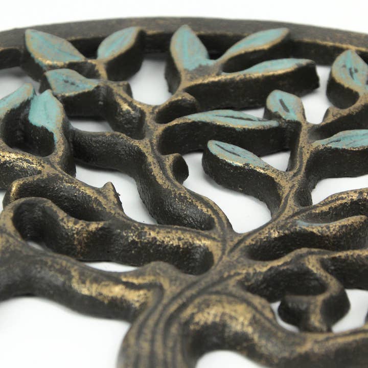 Zeckos – Engroshandel 3D-vægkunst – Bronze Finish Støbejern Tree Of Life Vægophæng3