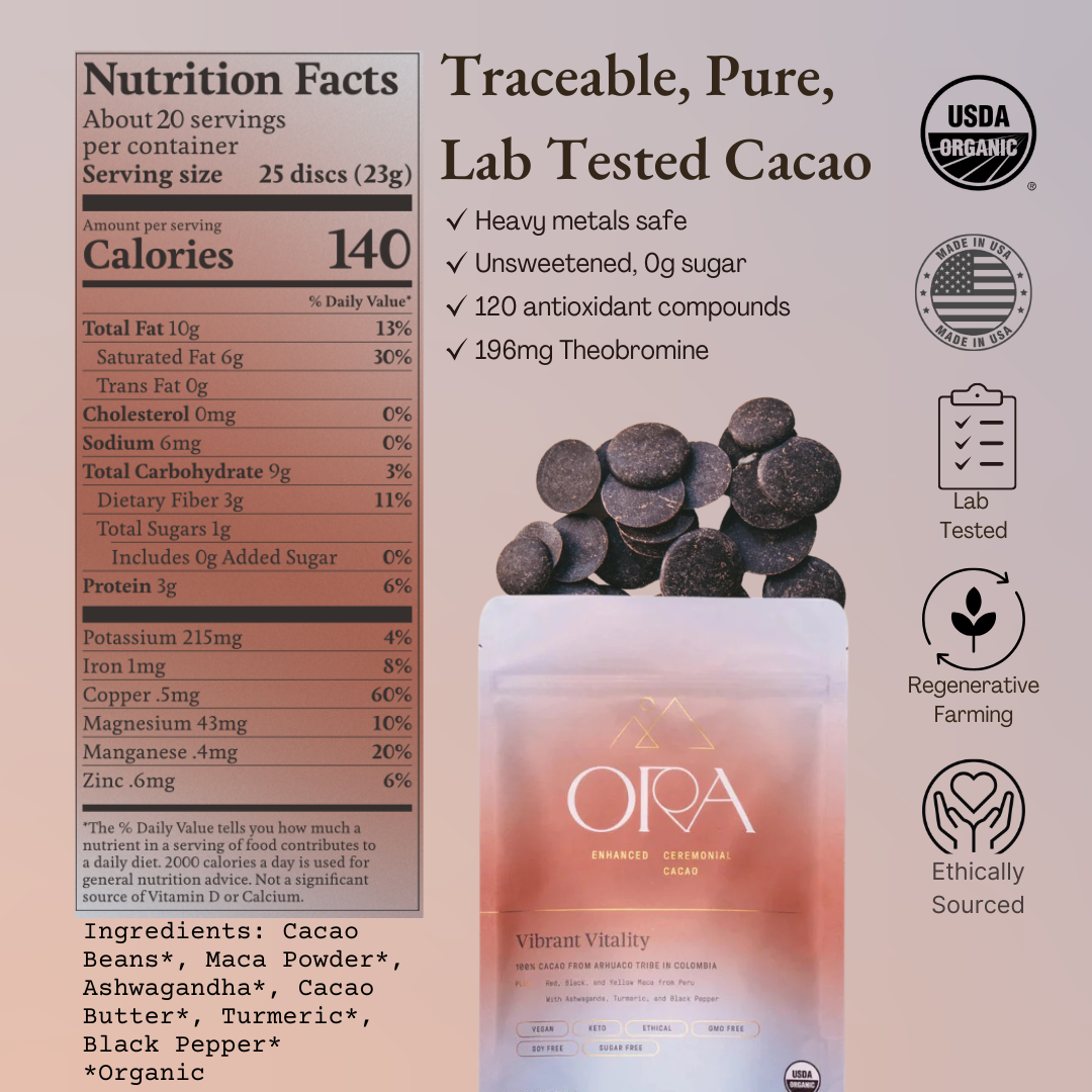 Ora Cacao - Wholesale Hot Cocoa Mix/Kit - Vibrant Vitality Cacao - Organic Ceremonial Chocolate1
