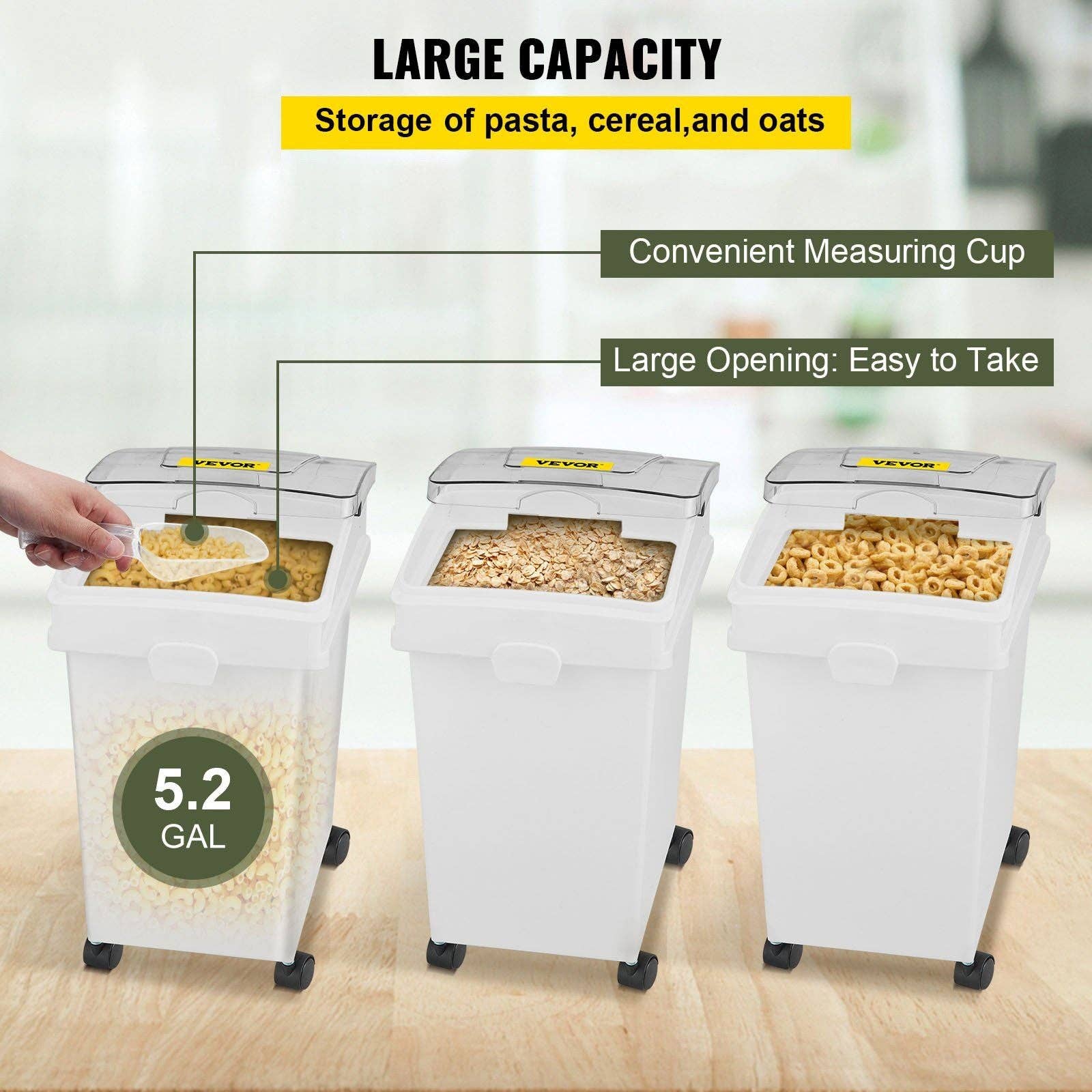 Hard Rock Health Stores - Wholesale Food Storage Container - Ingredient Bin, 6.6 Gallons Capacity Ingredient Storage Bin2