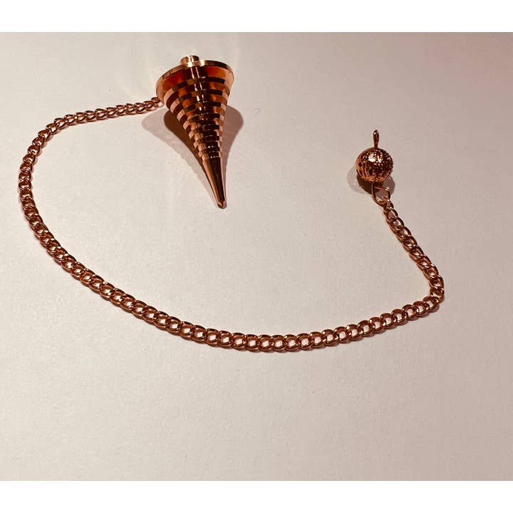 VPS Stones Inc. - Wholesale Meditation Supplies - Solid Spiral Metal Pendulum Copper