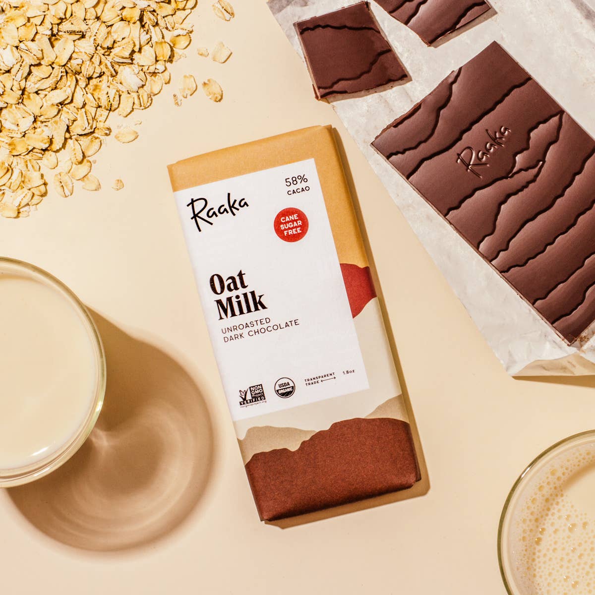 Raaka Chocolate - Wholesale Chocolate Bar - 58% Oat Milk Chocolate Bar4