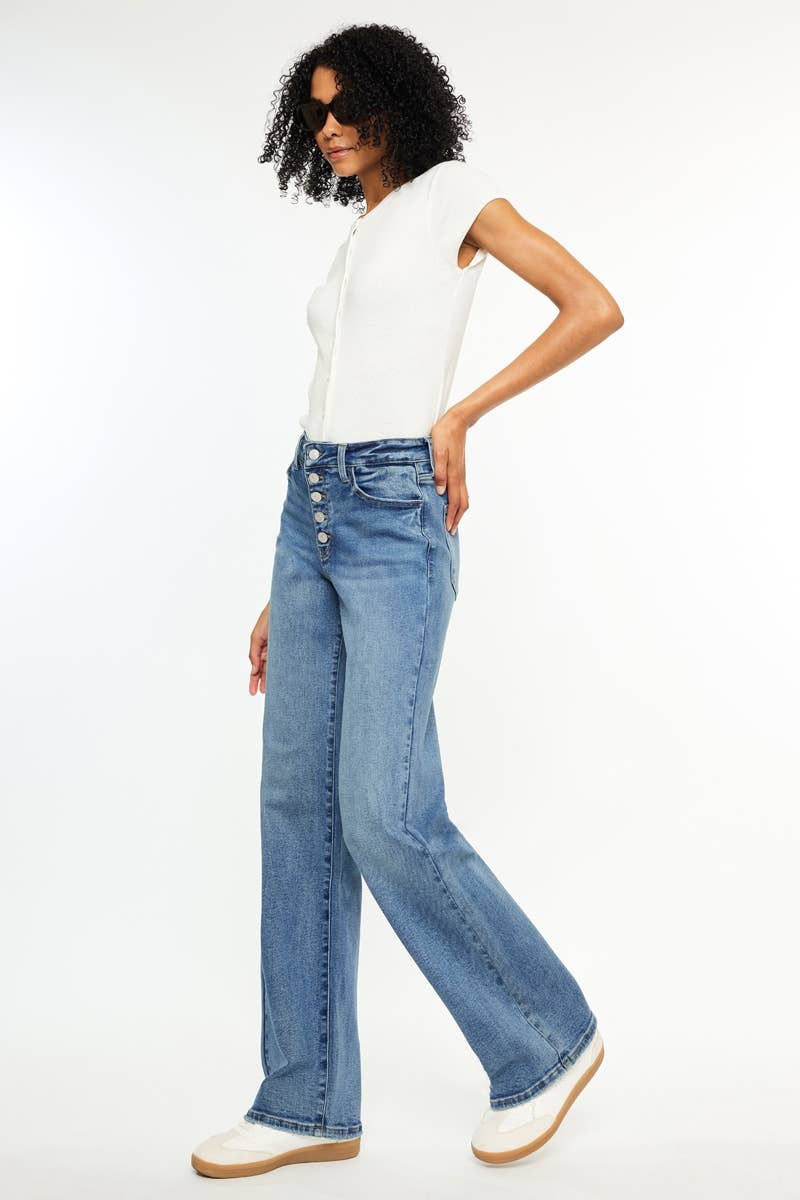 MEDIUM OPEN PACK HIGH RISE COMFORT 90’S FLARE JEANS-KC20100M for wholesale on Faire3
