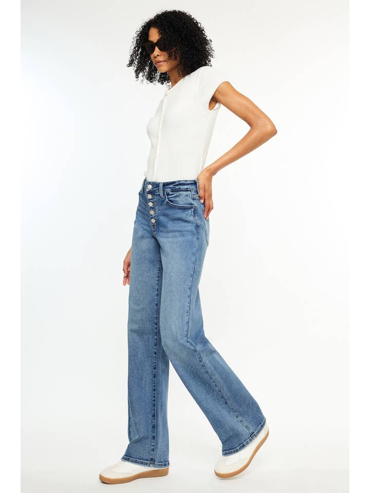 MEDIUM OPEN PACK HIGH RISE COMFORT 90’S FLARE JEANS-KC20100M for wholesale on Faire3