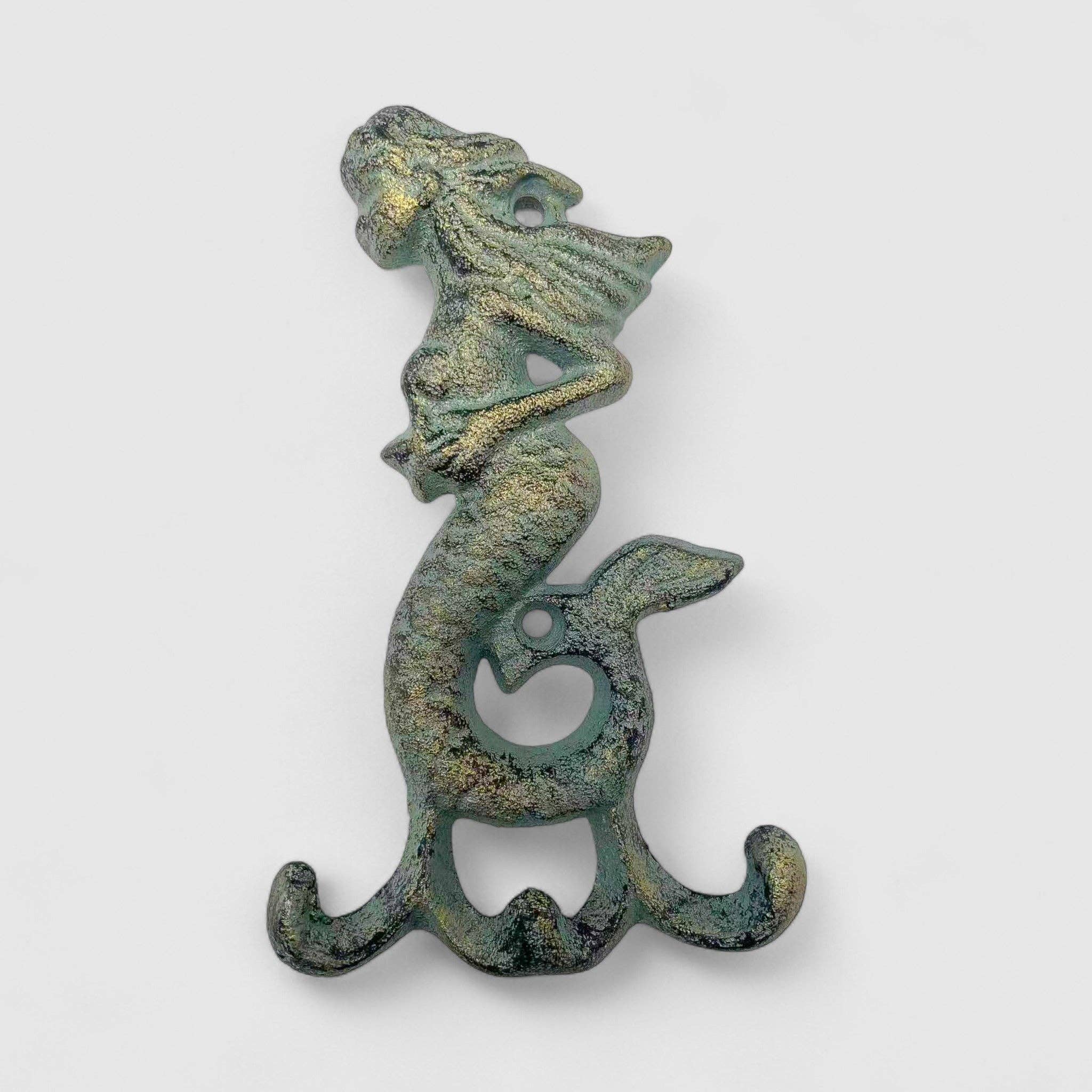 Iron & Blossom - Wholesale Muurhaak - Zeemeermin Muurhaak, Gietijzeren Nautische Kustdecoratie2