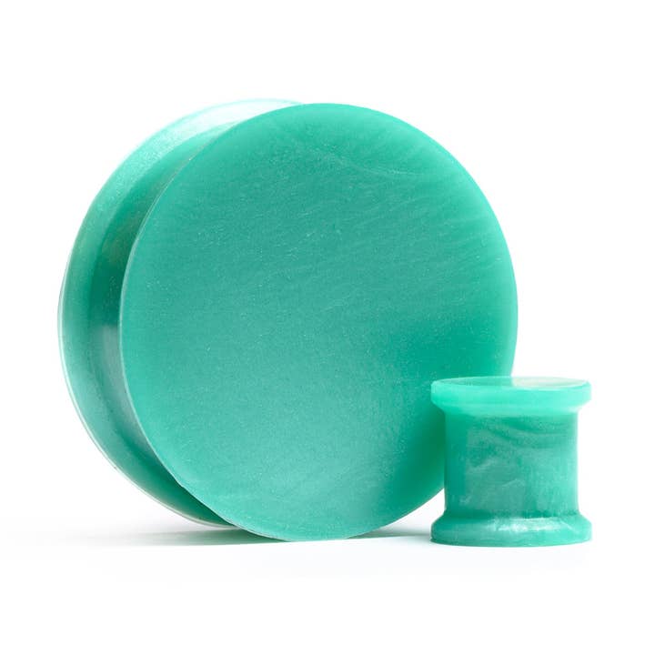 Plugue/Medidor de Silicone Sólido Verde Menta por atacado de Custom Plugs