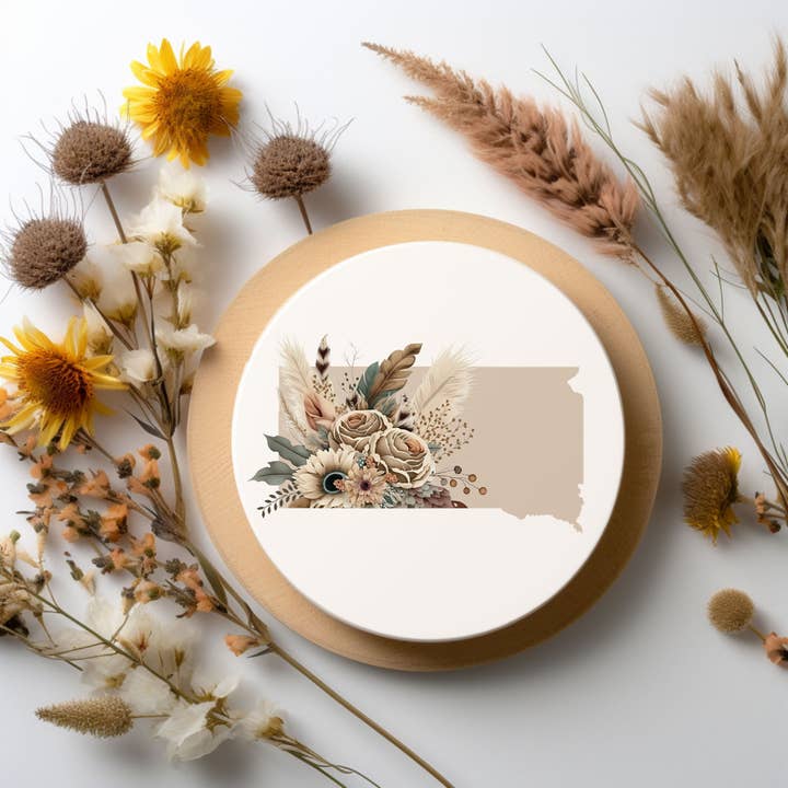 South Dakota Herbst-Untersetzer-Set | Vier-Jahreszeiten-Serie für den Großhandel von Paperfinch Design