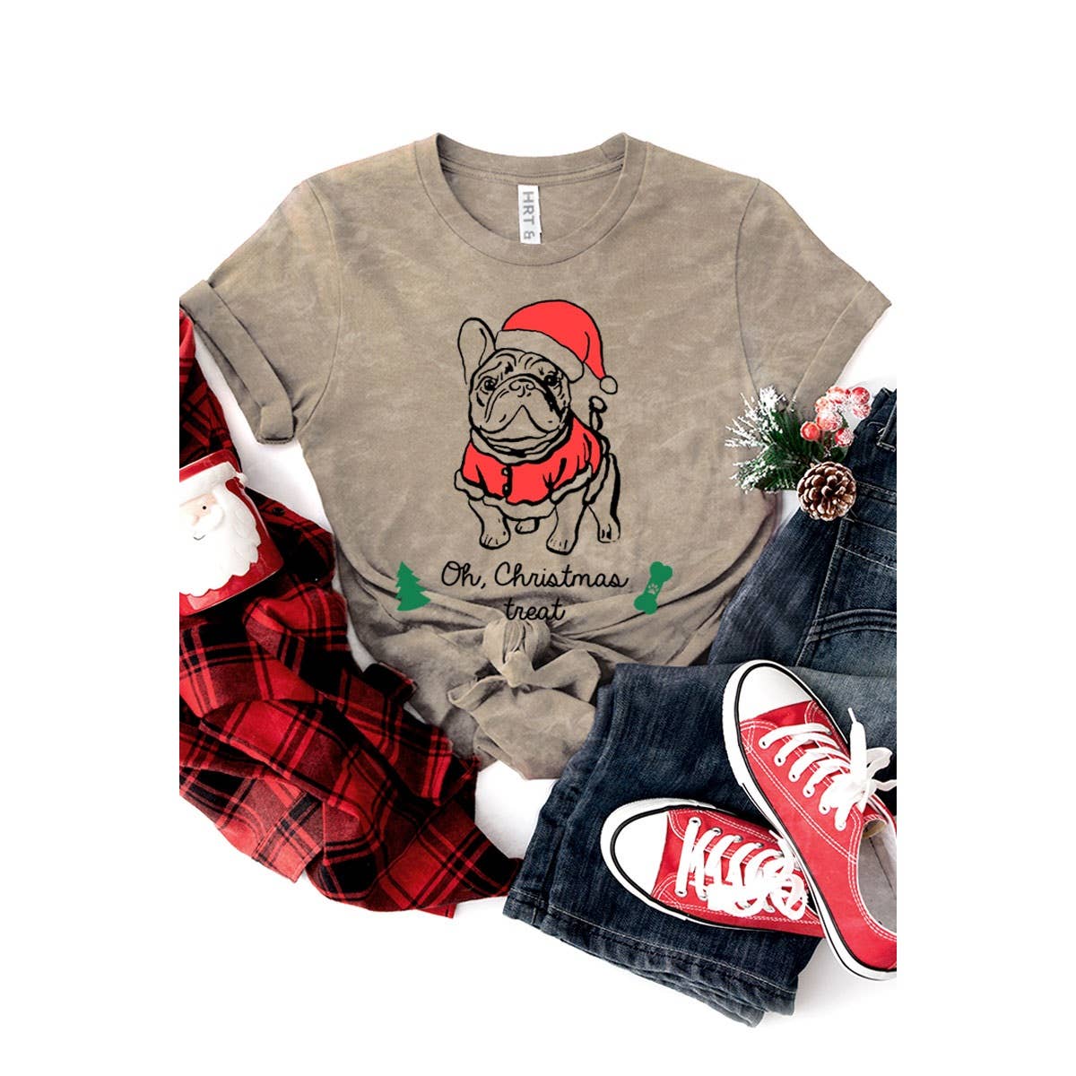 HRTandLUV - Wholesale T-Shirt (Graphic) - Women's - OH CHRISTMAS TREAT MINERAL GRAPHIC TEE3
