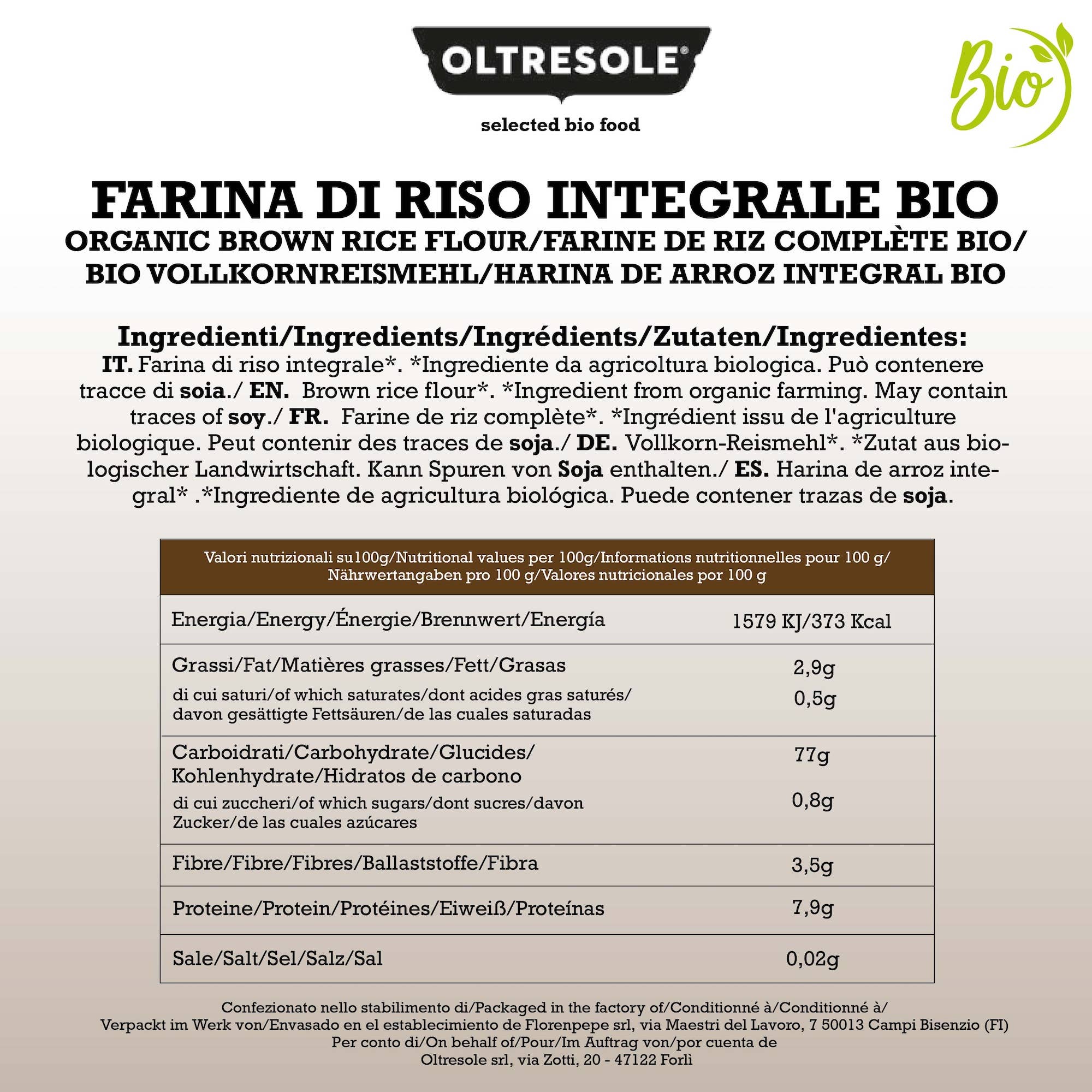 Oltresole - Wholesale Rijstmeel - BIO VOLKOREN RIJSTMEEL 1 kg5