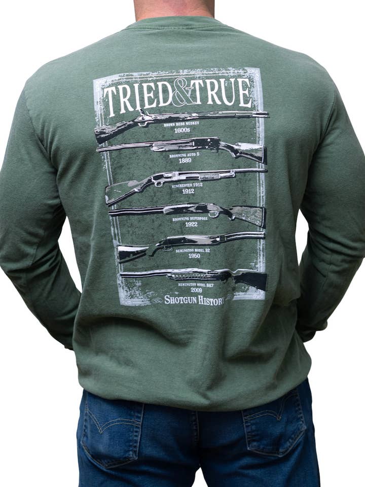 T-shirt à manches longues Shotgun Evolution en chanvre pour la vente par Tried and True