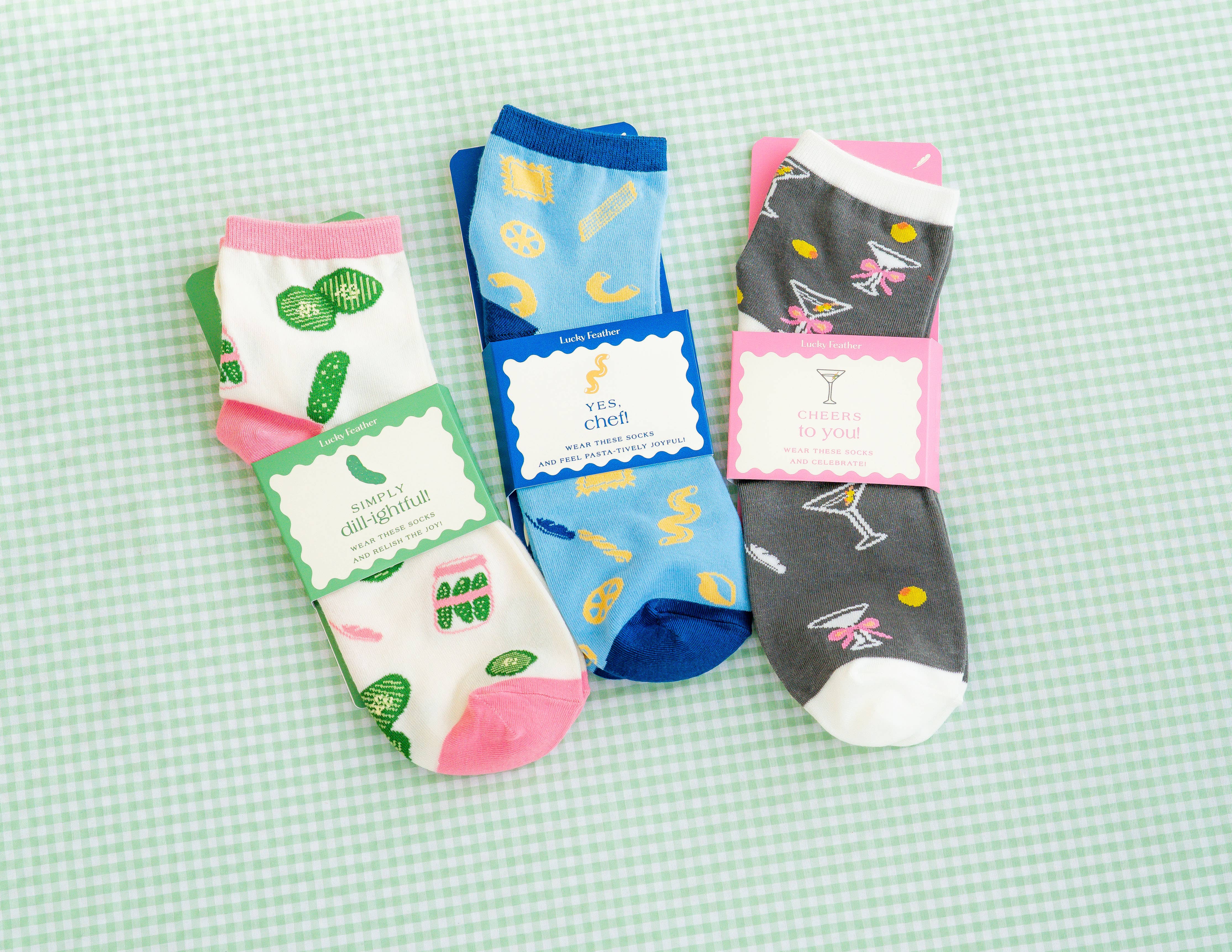 Lucky Feather - Wholesale Socks - Women's - Sockspirations - Simply Dill-ightful! (Pickle)2