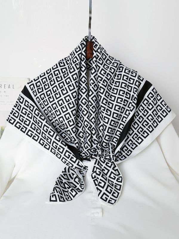 Ekartini – Engroshandel Tørklæde - Dame – Kontrastfarvet trykt sjal & tørklæde2