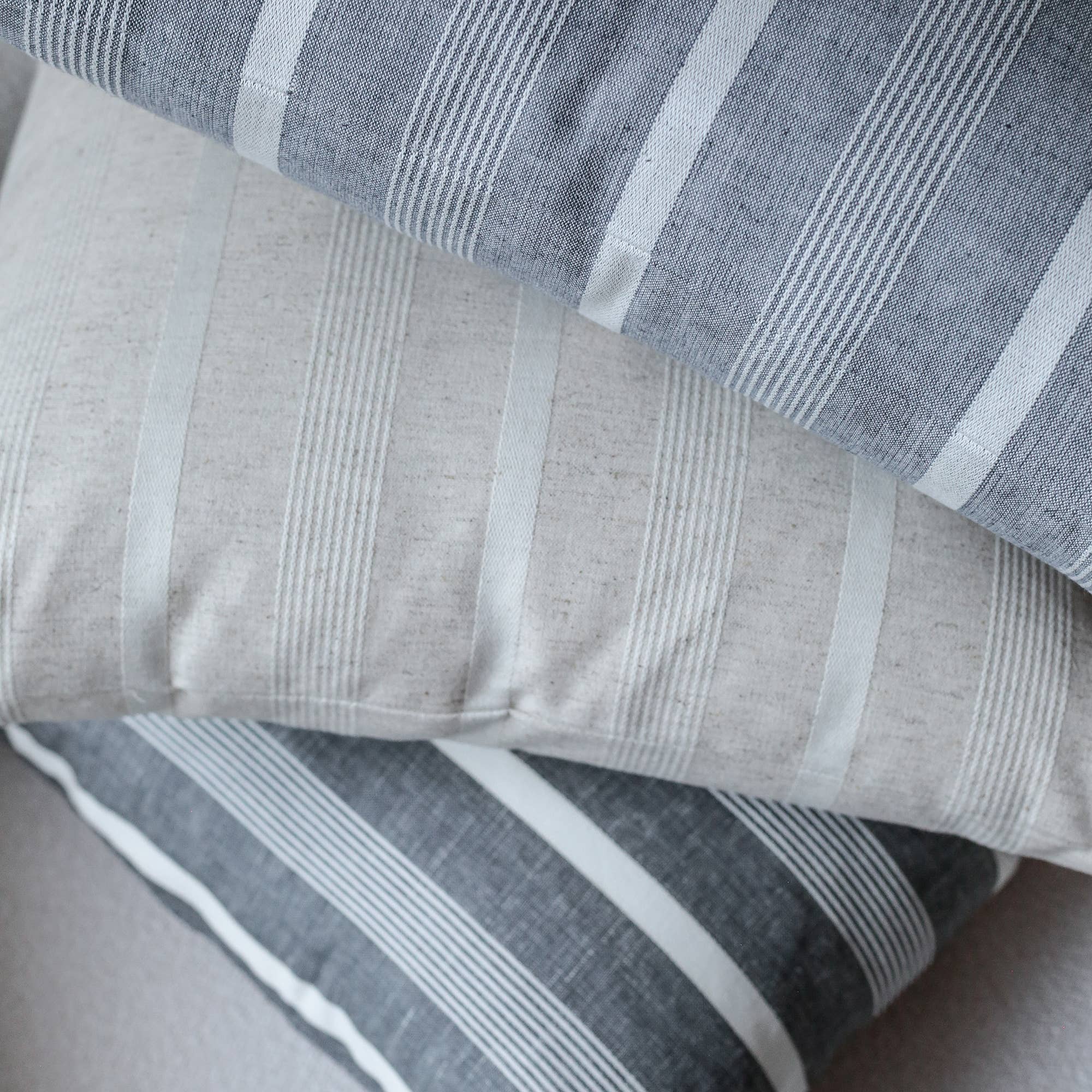 Porter Lane Home - Wholesale Throw Pillow Cover - Linen Stripe Pillow Cover | Addison3