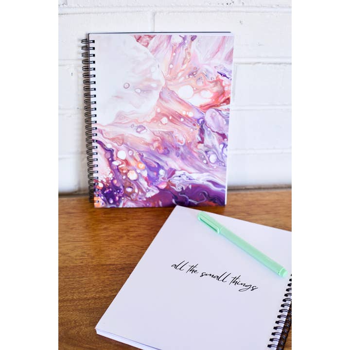AbstractbyRabrams - Wholesale Notebook - Orange, Purple, Pink Softcover Blank Sketchbook - 7x9