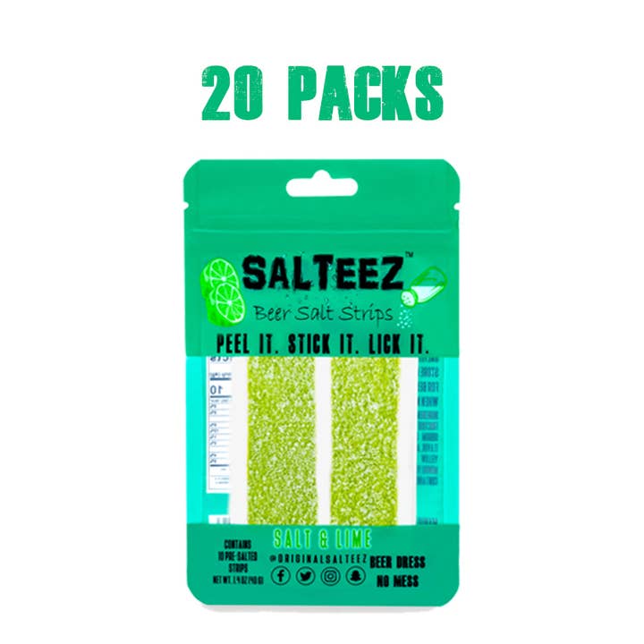 Salteez - Wholesale Drink Topper - Salteez Beer Salt Strips - 20 pack case