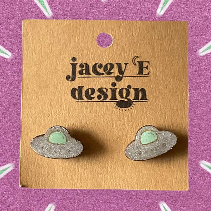 UFO Dainty Painted Studs for wholesale by Jacey e Design