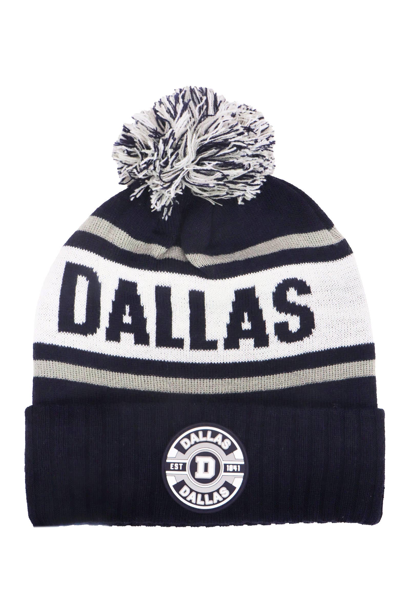 Cap Zone - Wholesale Beanie - Women's - Dallas D Logo Single Pom Cuffed Trooper Beanie4