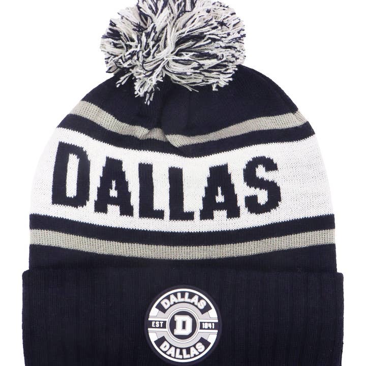 Cap Zone - Wholesale Beanie - Women's - Dallas D Logo Single Pom Cuffed Trooper Beanie4