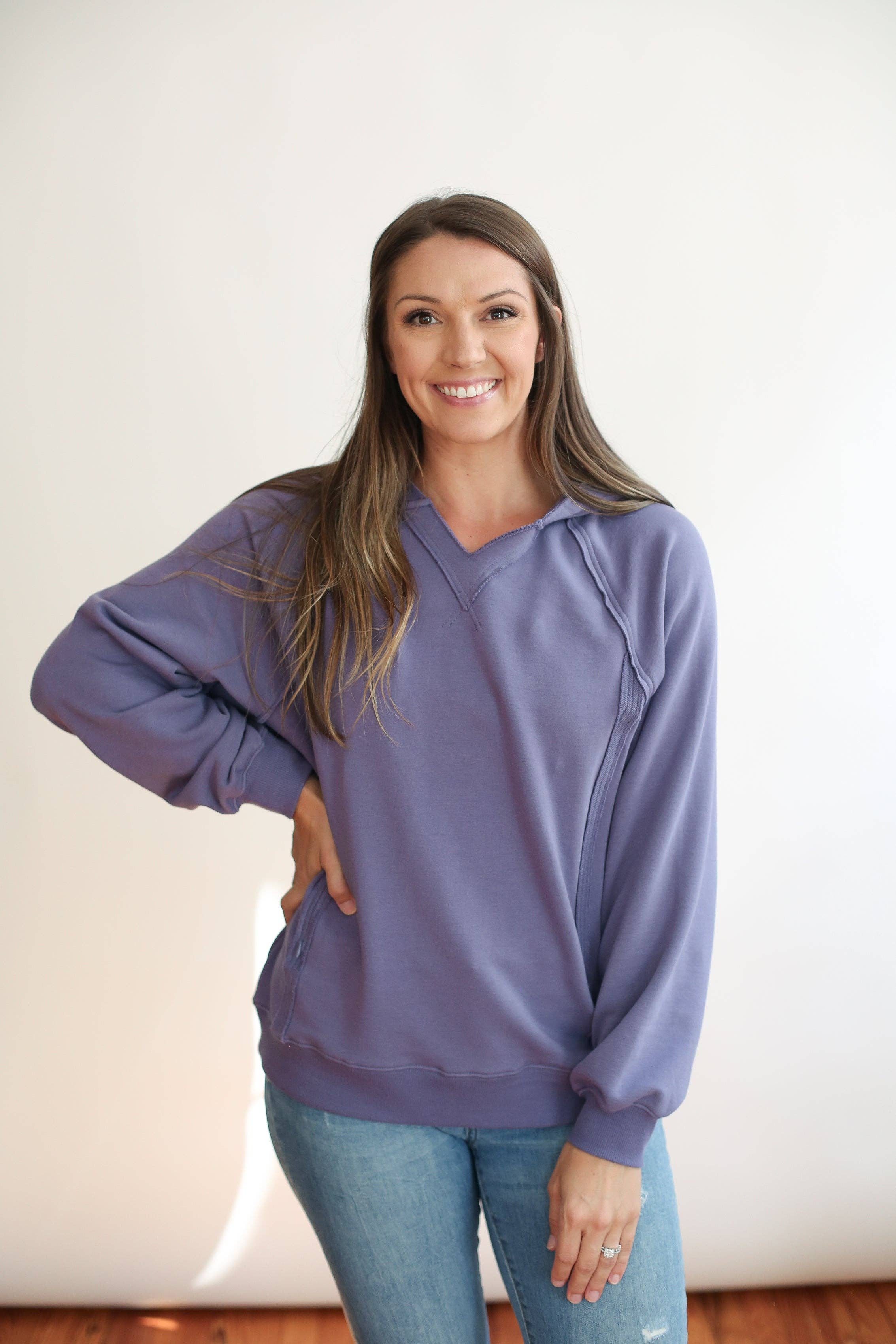 Movemama Apparel - Wholesale Nursing Top - Maternity - Big Hug Vertical Zip Breastfeeding Hoodie29