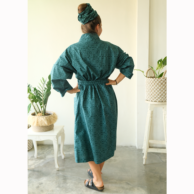 Balizen Direct from Bali - Wholesale Robe - Women's - Kimono Robe Cotton | Emerald1