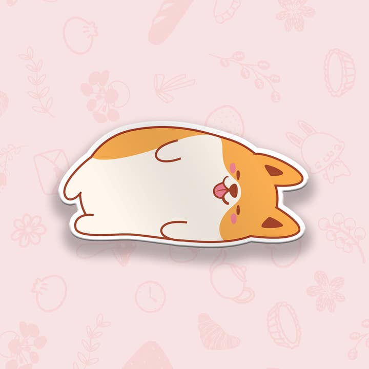 Corgi Vinyl Sticker for wholesale by Pineberry Paper
