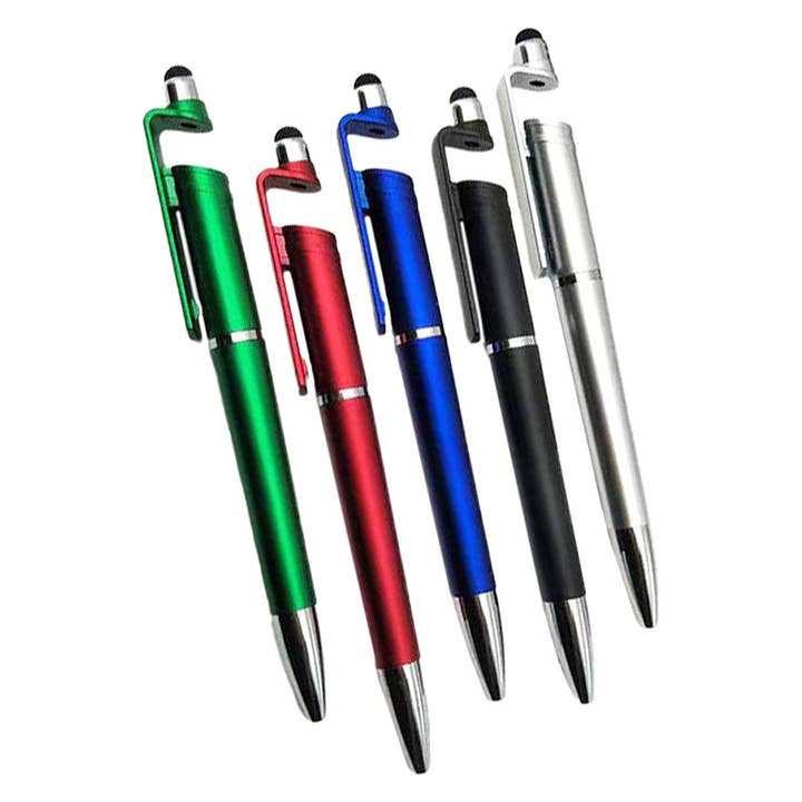 Cap Zone - Wholesale Pen - Touch Screen 3-in-1 Stylus Phone Dock Stand Pen - 48 pcs
