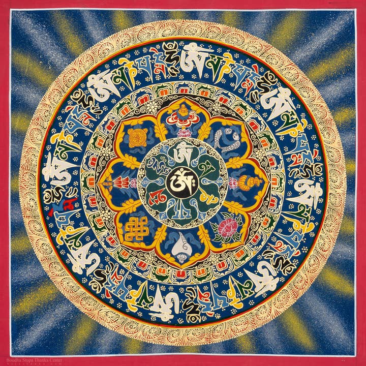 Mantra Mandala Thangka - Um Guia para a Cura Espiritual por atacado de Boudha Stupa Thanka Centre