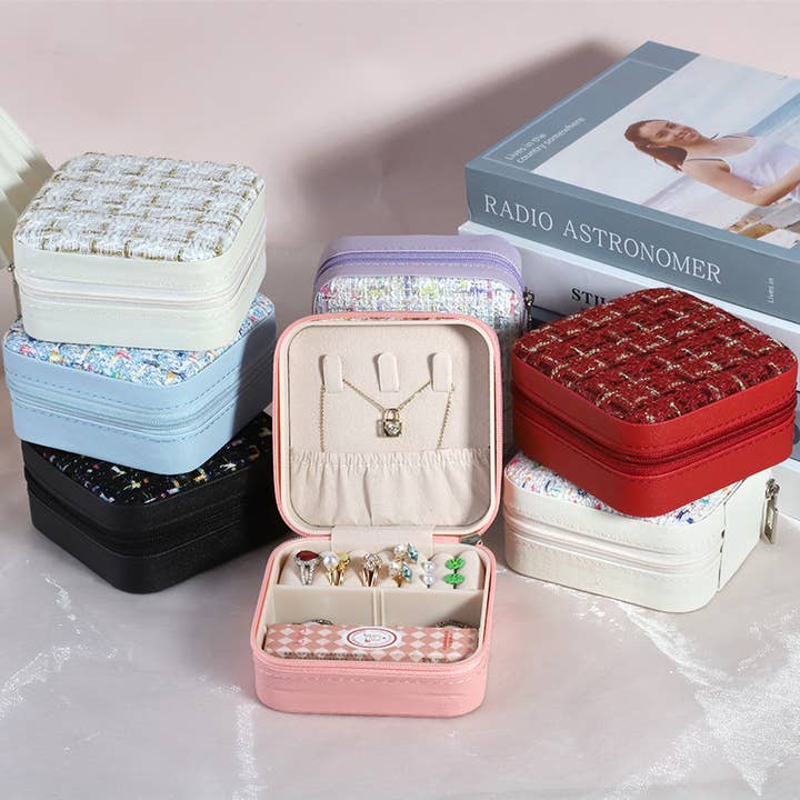 TWEED JEWELLERY BOX MINI VANILLA TWEED JEWELLERY BOX MINI VANILLA