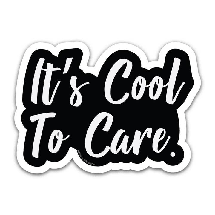 It's Cool To Care Sticker for wholesale by Patches and Pins