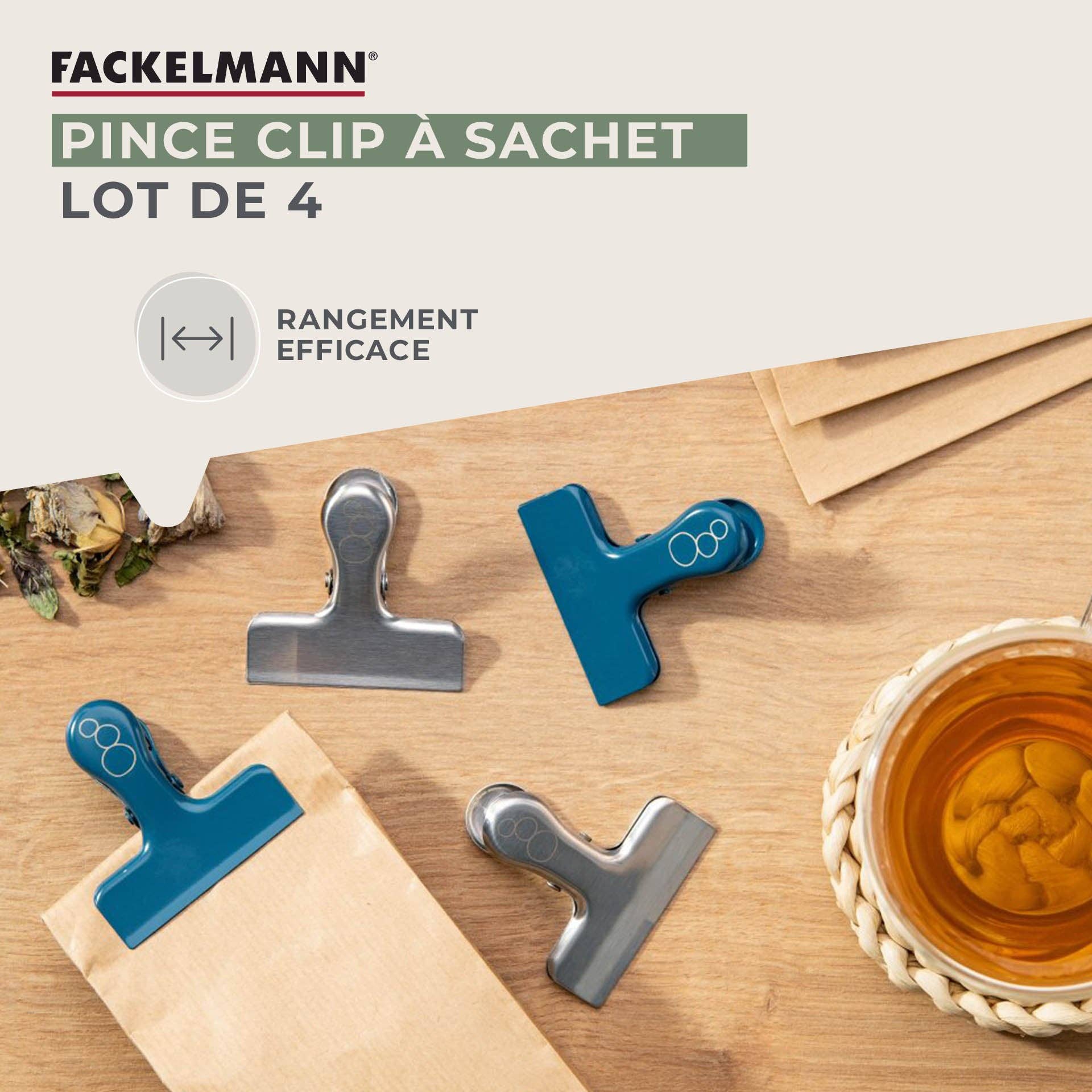 Zenker - Wholesale Kitchen Tool/Gadget - Set of 4 stainless steel clips to close Fackelmann Balance bags1