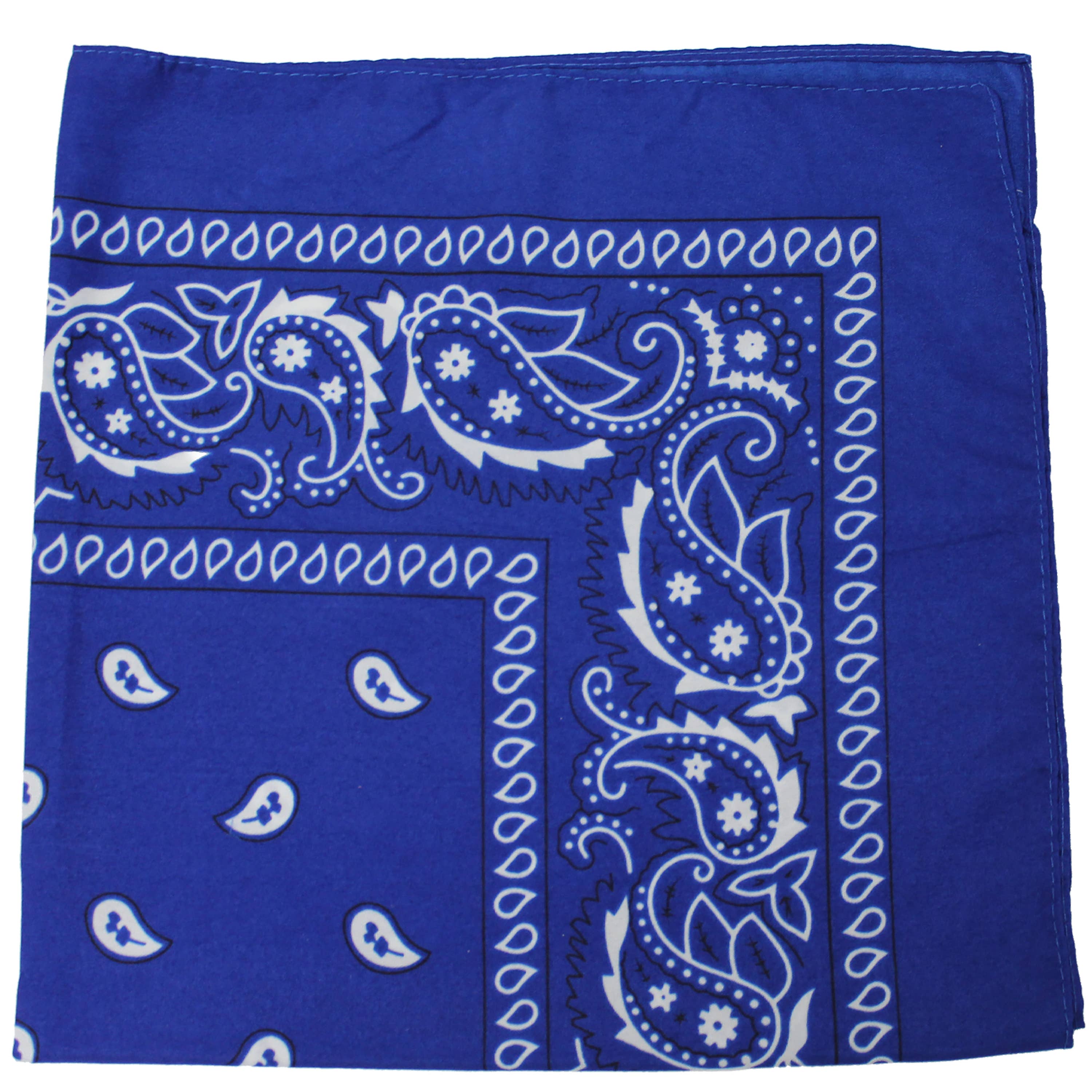 Bandanas Wholesale – wholesale Bandana – Unisex – Cotton XL Bandanas Paisley 27" x 27'  (Individually Packed)5