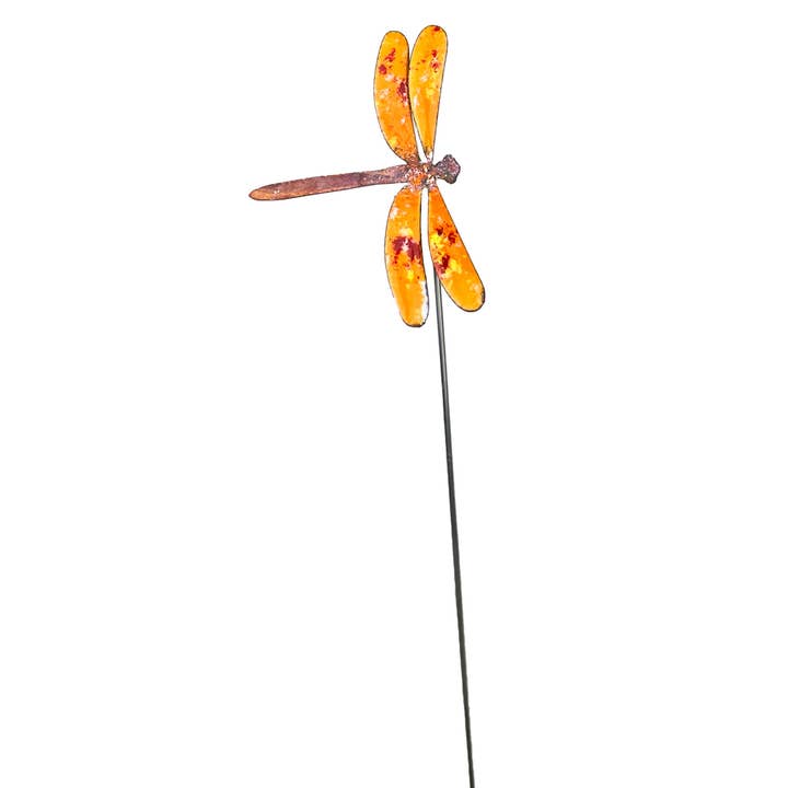 Clever Goods by Annabelle Noel Designs - Wholesale Garden/Lawn Stake - Small Copper Enamel Dragonflies