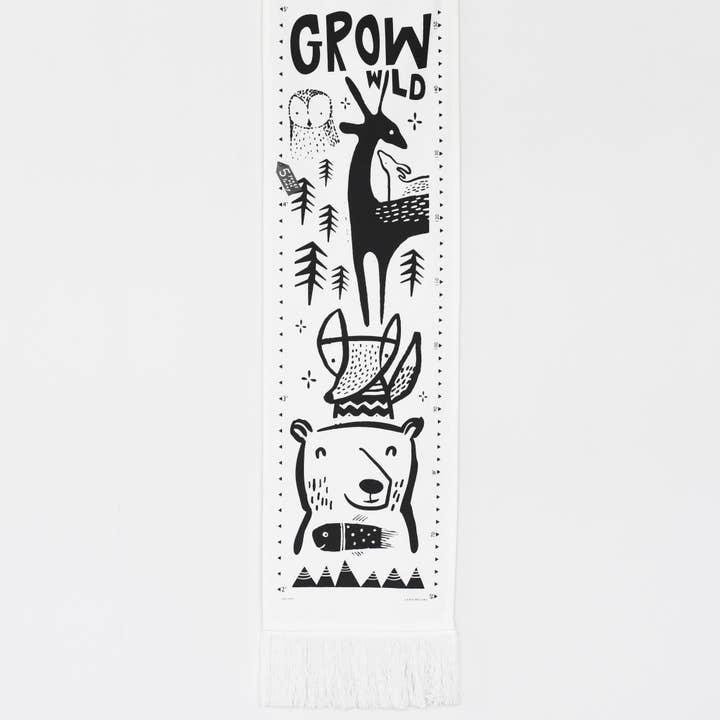 Wee Gallery - Wholesale Growth Chart - Kids & Baby - Woodland Canvas Growth Chart