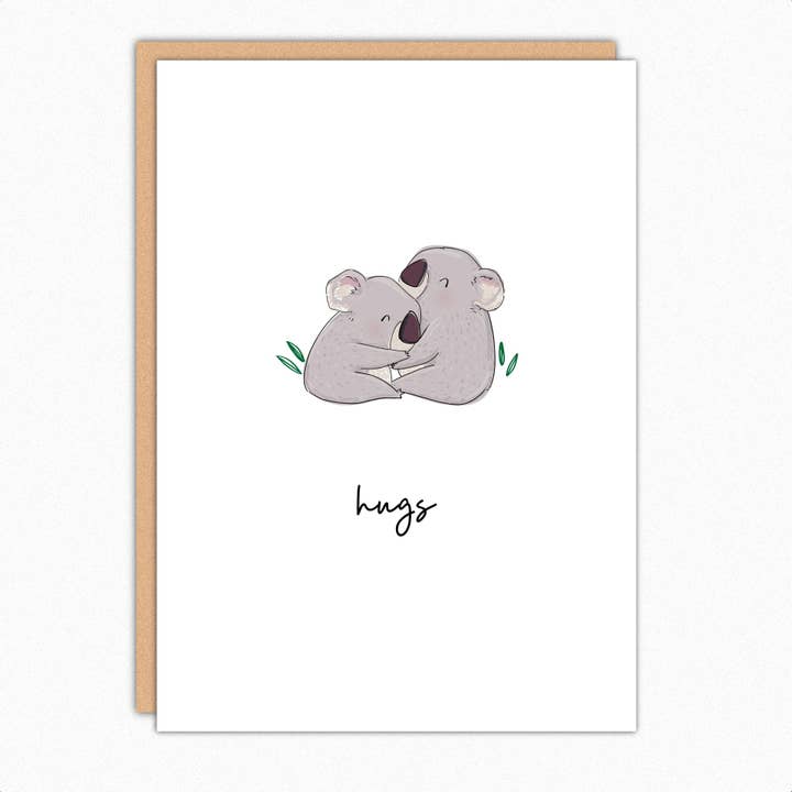 In A Nutshell Studio - Wholesale Sympathy Card - Hugs Illustrated Condolence Sympathy Card
